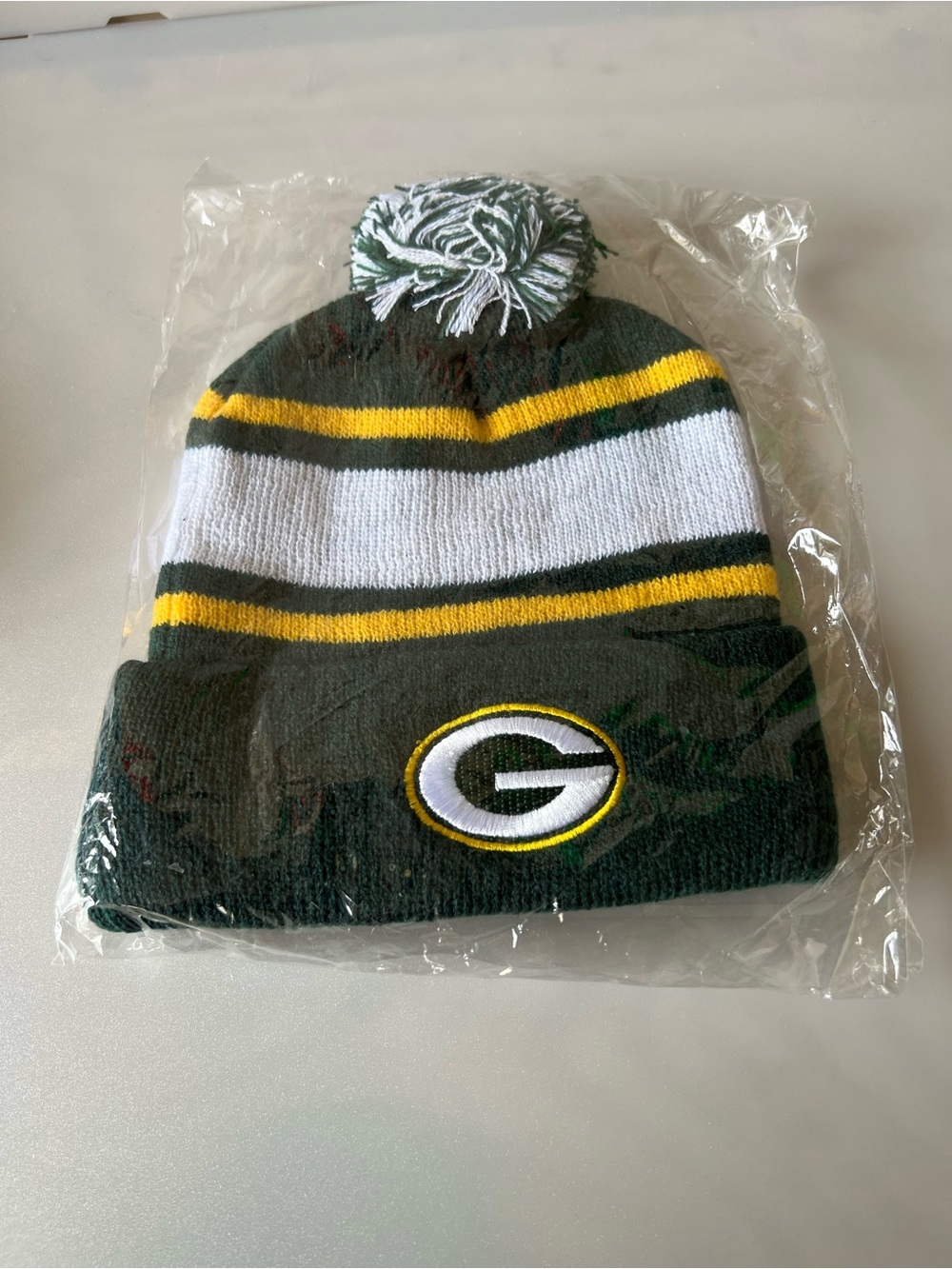 Green Bay PACKERS Beanie Hat Cap Winter Toque Knit Pom-Top NFL Genuine BUDWEISER